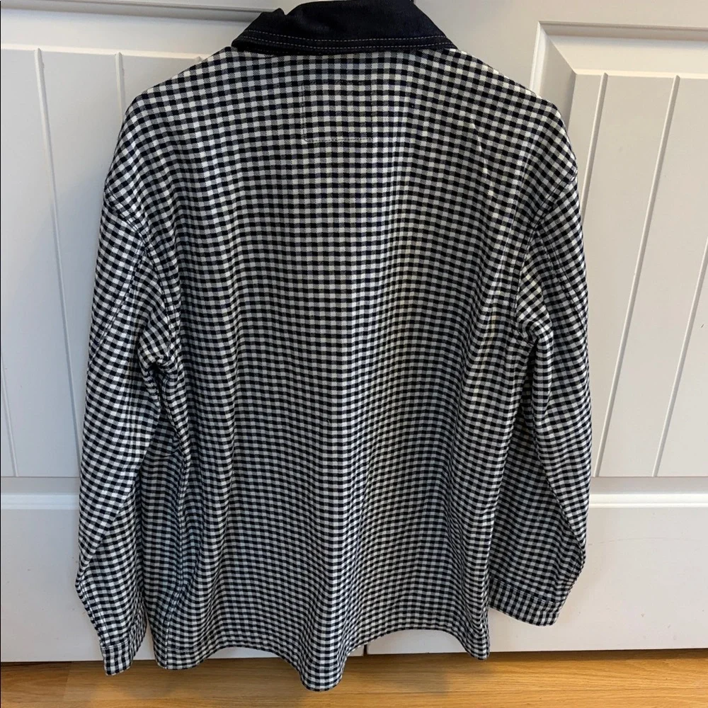 GAP Women's Checkered Shirt Jacket - Black and White - Picture 3 of 3